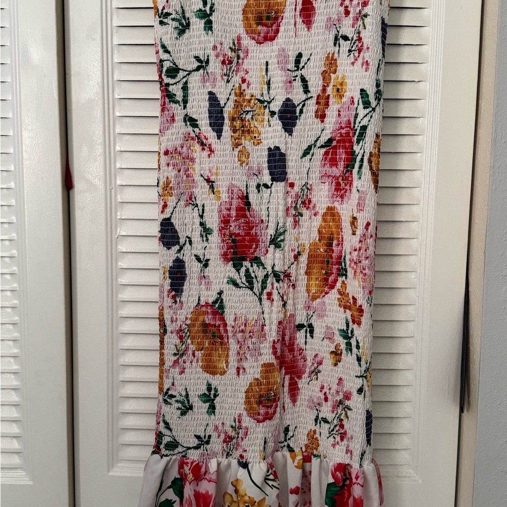 Colorful Floral Smocked Dress